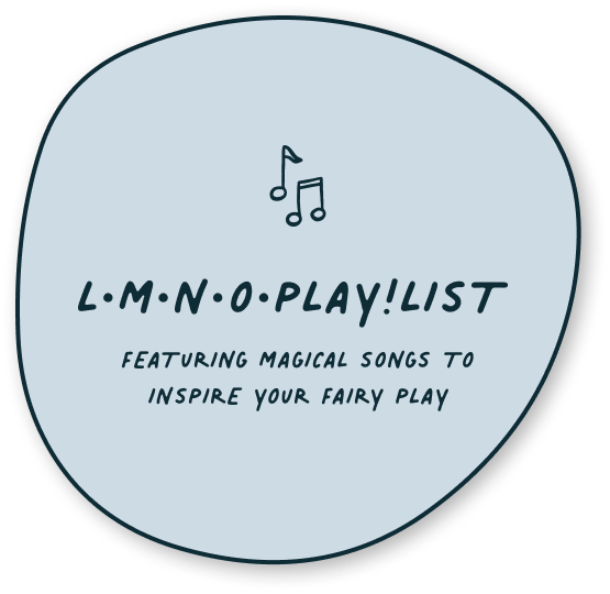 Button for summer nature activity for kids: Spotify playlist featuring magical songs to inspire your fairy play
