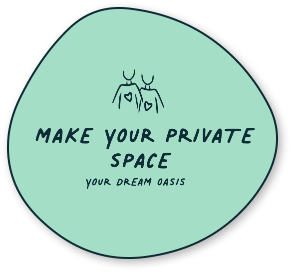 Button for summer nature activity for kids: Make your private space (Your dream oasis)