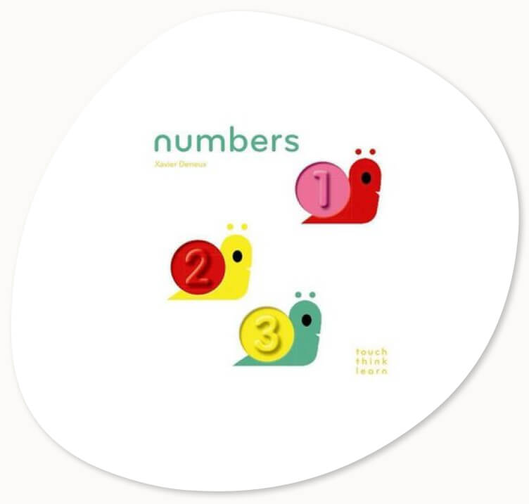 Image of the book cover, Numbers by Xavier Deneux, to support activities that make learning math fun.