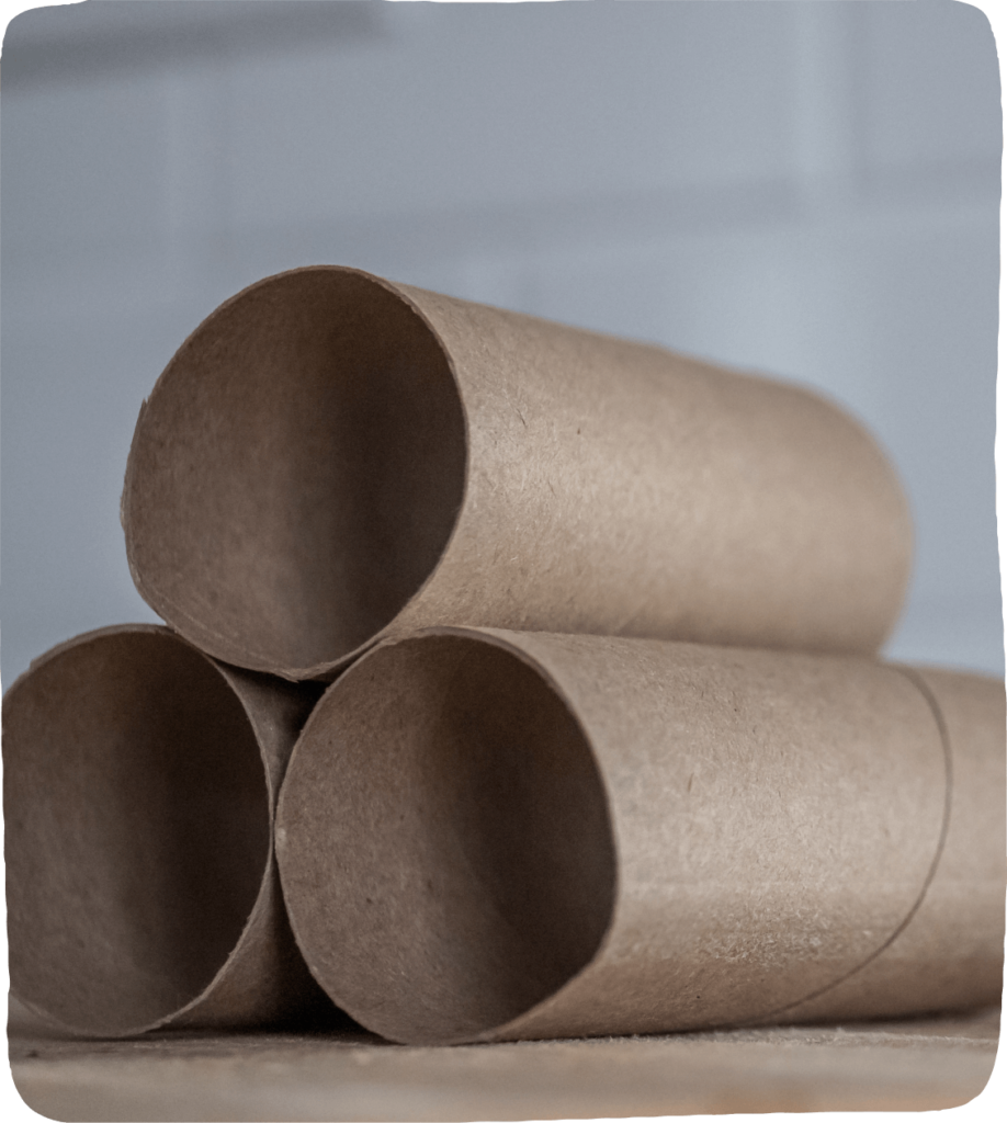 Image of the toilet paper rolls needed for this activity that makes learning math fun.