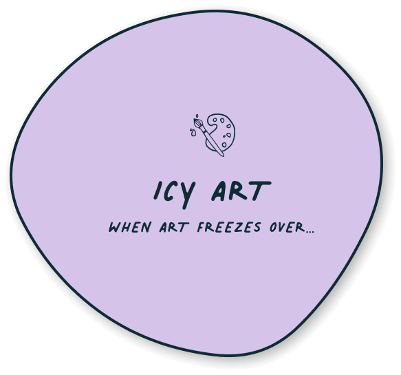 Icy Art Button - Activity ideas for play with nature